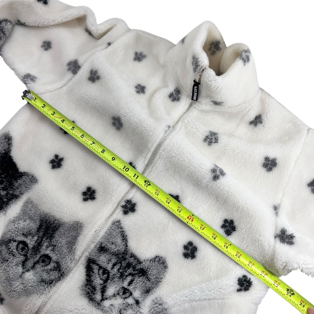 Vintage 90’s Black Mountain Cat Print fleece full zip jacket - Picture 7 of 9